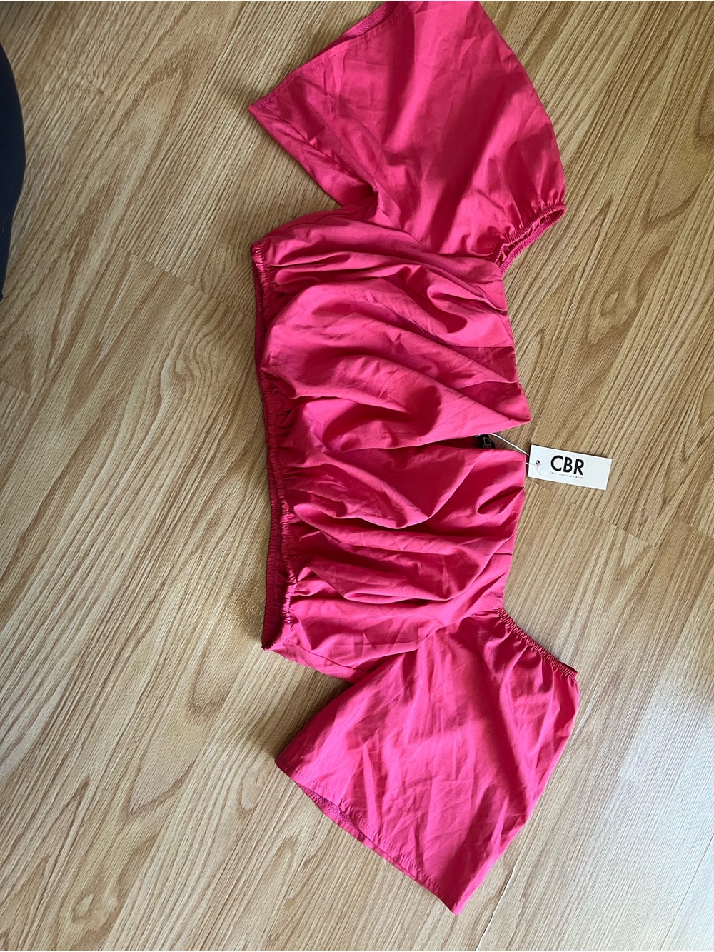 CBR Hot Pink Off-Shoulder Crop Top